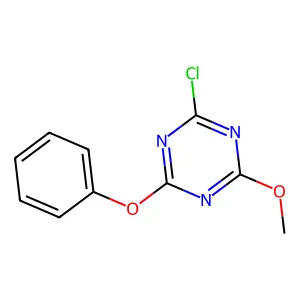 2-Chloro-4-methoxy-6-phenoxy-1,3,5-triazine structure