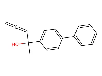 2-(4-Phenylphenyl)penta-3,4-dien-2-ol structure