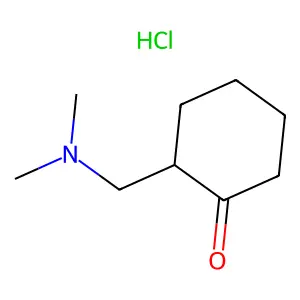 2-(Dimethylaminomethyl)-1-cyclohexanone hydrochloride structure
