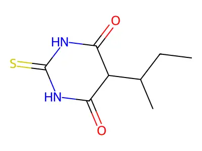 5-Butan-2-yl-2-sulfanylidene-1,3-diazinane-4,6-dione structure