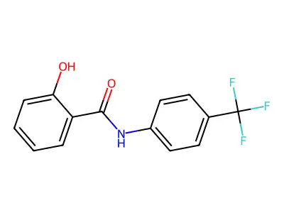 2-hydroxy-N-(4-(trifluoromethyl)phenyl)benzamide structure