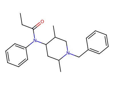 Propanamide, N-(2,5-dimethyl-1-(phenylmethyl)-4-piperidinyl)-N-phenyl- structure