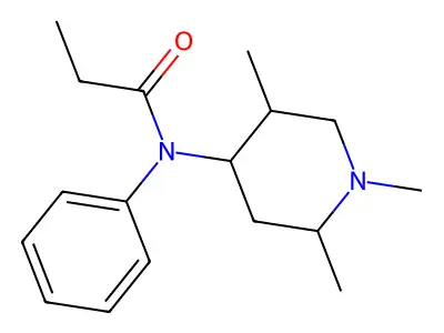 Propanamide, N-phenyl-N-(1,2,5-trimethyl-4-piperidinyl)- structure