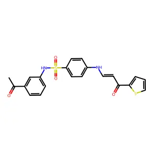 N-(3-Acetylphenyl)-4-{[3-oxo-3-(thiophen-2-yl)prop-1-en-1-yl]amino}benzene-1-sulfonamide structure