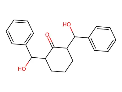 2,6-Bis[hydroxy(phenyl)methyl]cyclohexan-1-one structure