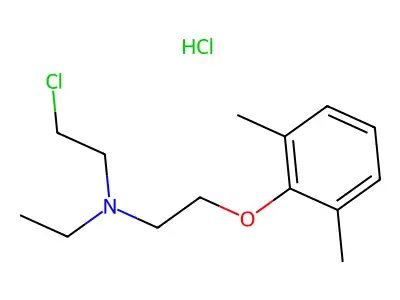 Triethylamine, 2-chloro-2'-(2,6-xylyloxy)-, hydrochloride structure