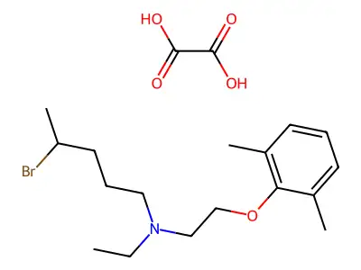 1-Pentylamine, 4-bromo-N-ethyl-N-(2-(2,6-xylyloxy)ethyl)-, oxalate structure