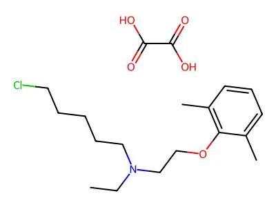 1-Pentylamine, 5-chloro-N-ethyl-N-(2-(2,6-xylyloxy)ethyl)-, oxalate structure