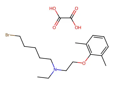 1-Pentylamine, 5-bromo-N-ethyl-N-(2-(2,6-xylyloxy)ethyl)-, oxalate structure