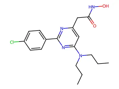 4-Pyrimidineacetamide, 2-(4-chlorophenyl)-6-(dipropylamino)-N-hydroxy- structure
