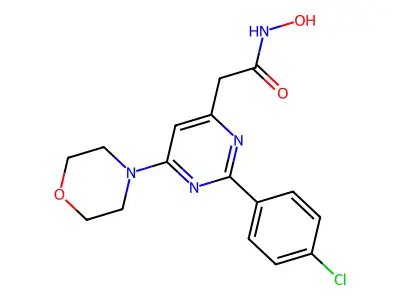 4-Pyrimidineacetamide, 2-(4-chlorophenyl)-N-hydroxy-6-(4-morpholinyl)- structure