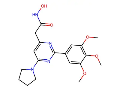 4-Pyrimidineacetamide, N-hydroxy-6-(1-pyrrolidinyl)-2-(3,4,5-trimethoxyphenyl)- structure