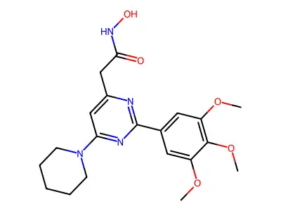 4-Pyrimidineacetamide, N-hydroxy-6-(1-piperidinyl)-2-(3,4,5-trimethoxyphenyl)- structure