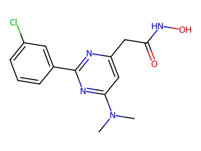 4-Pyrimidineacetamide, 2-(3-chlorophenyl)-6-(dimethylamino)-N-hydroxy- structure