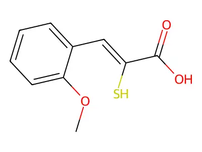 3-(2-甲氧基苯基)-2-巯基丙烯酸 structure