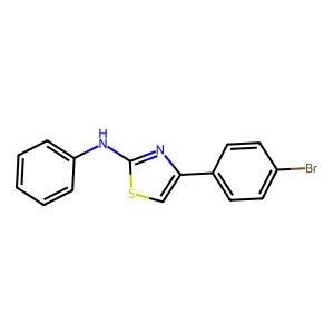 4-(4-bromophenyl)-N-phenyl-1,3-thiazol-2-amine structure