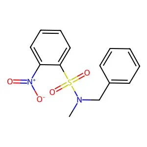 N-benzyl-N-methyl-2-nitrobenzenesulfonamide structure