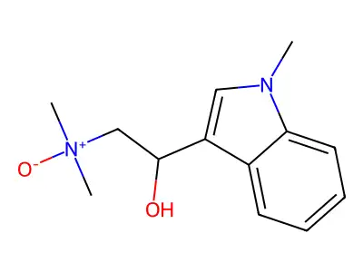 1H-Indole-3-methanol, alpha-((dimethylamino)methyl)-1-methyl-, N-oxide structure