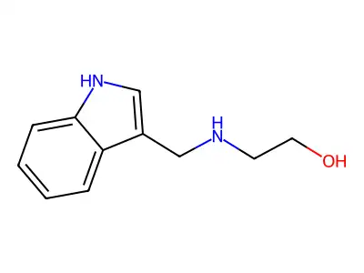 Ethanol, 2-((1H-indol-3-ylmethyl)amino)- structure
