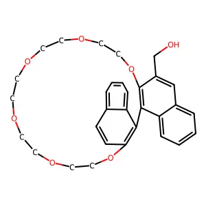 (8,9,11,12,14,15,17,18,20,21-Decahydrodinaphtho[2,1-q:1',2'-s][1,4,7,10,13,16]hexaoxacycloicosin-6-yl)methanol structure