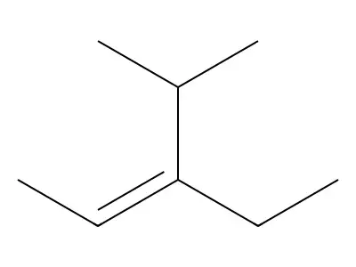 (Z)-3-Ethyl-4-methylpent-2-ene structure