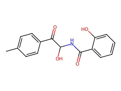 Benzamide, 2-hydroxy-N-(1-hydroxy-2-(4-methylphenyl)-2-oxoethyl)- structure