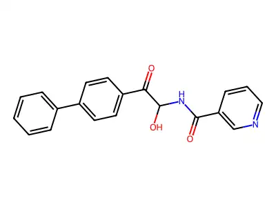 4-Biphenylylglyoxal nicotinamido-hemiacetal structure