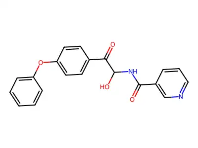 N-(1-Hydroxy-2-oxo-2-(4-phenoxyphenyl)ethyl)-3-pyridinecarboxamide structure