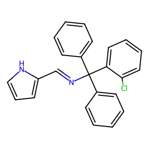 N-[(2-chlorophenyl)-diphenylmethyl]-1-(1H-pyrrol-2-yl)methanimine structure
