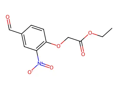 Ethyl 2-(4-formyl-2-nitrophenoxy)acetate structure