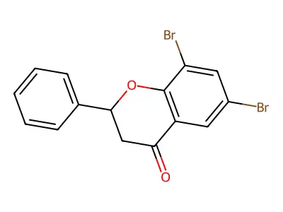 6,8-Dibromo-2-phenylchroman-4-one structure