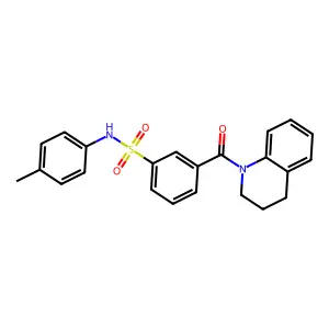 3-(3,4-dihydro-2H-quinoline-1-carbonyl)-N-(4-methylphenyl)benzenesulfonamide structure