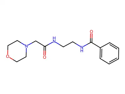 N-[2-[(2-morpholin-4-ylacetyl)amino]ethyl]benzamide structure