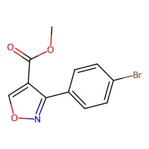 Methyl 3-(4-bromophenyl)isoxazole-4-carboxylate structure
