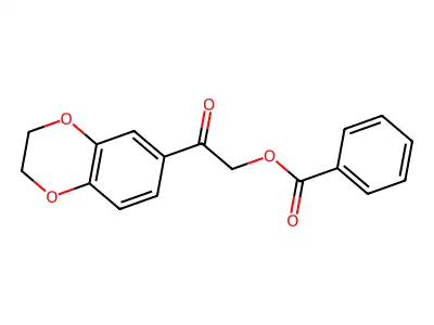 2-(2,3-Dihydro-1,4-benzodioxin-6-yl)-2-oxoethyl benzoate structure