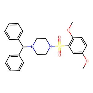 1-Benzhydryl-4-(2,5-dimethoxyphenyl)sulfonylpiperazine structure