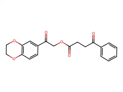 2-(2,3-Dihydro-1,4-benzodioxin-6-yl)-2-oxoethyl 4-oxo-4-phenylbutanoate structure