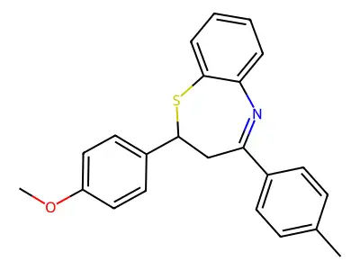 2-(4-Methoxyphenyl)-4-(4-methylphenyl)-2,3-dihydro-1,5-benzothiazepine structure