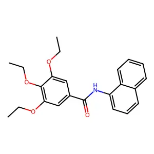 3,4,5-triethoxy-N-naphthalen-1-ylbenzamide structure