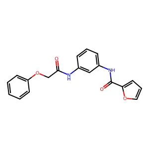 N-[3-[(2-phenoxyacetyl)amino]phenyl]furan-2-carboxamide structure