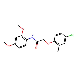 2-(4-chloro-2-methylphenoxy)-N-(2,4-dimethoxyphenyl)acetamide structure