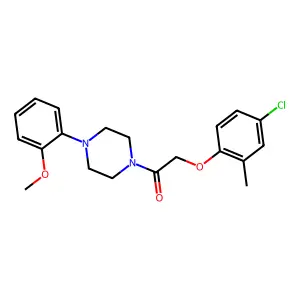 2-(4-Chloro-2-methylphenoxy)-1-[4-(2-methoxyphenyl)piperazin-1-yl]ethanone structure