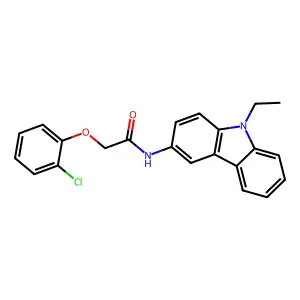 2-(2-chlorophenoxy)-N-(9-ethylcarbazol-3-yl)acetamide structure