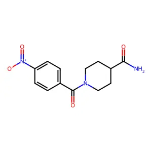 1-(4-Nitrobenzoyl)-4-piperidinecarboxamide structure