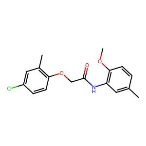 2-(4-chloro-2-methylphenoxy)-N-(2-methoxy-5-methylphenyl)acetamide structure