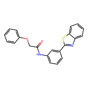 N-[3-(1,3-benzothiazol-2-yl)phenyl]-2-phenoxyacetamide structure