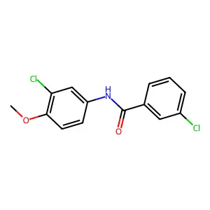 3-chloro-N-(3-chloro-4-methoxyphenyl)benzamide structure