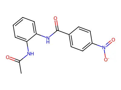 N-(2-acetamidophenyl)-4-nitrobenzamide structure