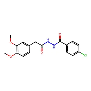 4-chloro-N'-[2-(3,4-dimethoxyphenyl)acetyl]benzohydrazide structure