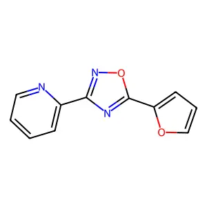 2-[5-(Furan-2-yl)-1,2,4-oxadiazol-3-yl]pyridine structure